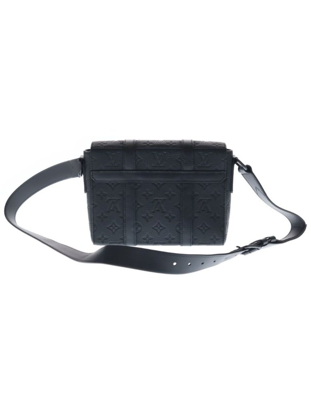 Louis Vuitton Taurillon Monogram Trunk Messenger PM Shoulder Bag Black Leather - Picture 2 of 7